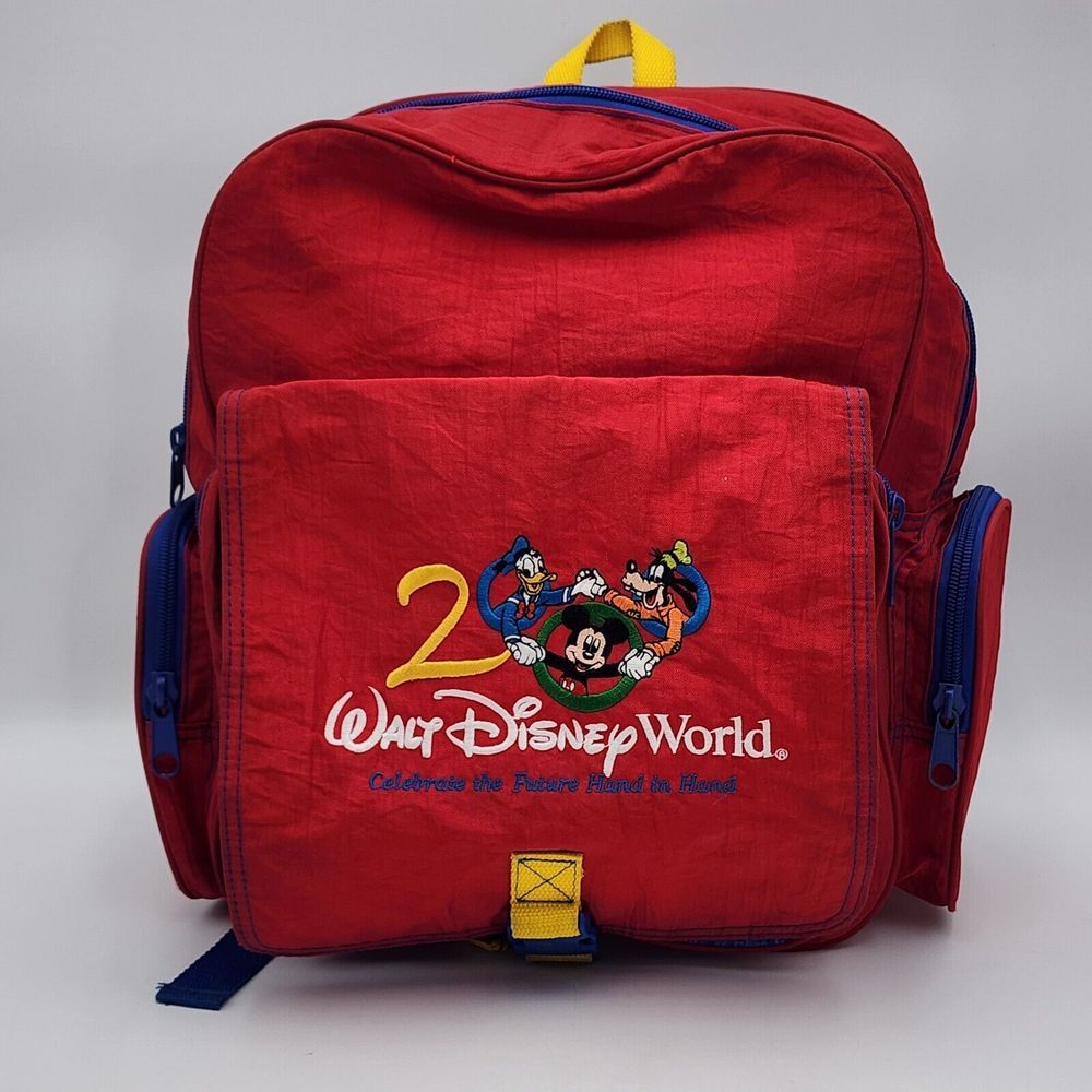 Walt Disney‎ World Backpack Celebrate the Future Hand in Hand Kids Backpack VTG